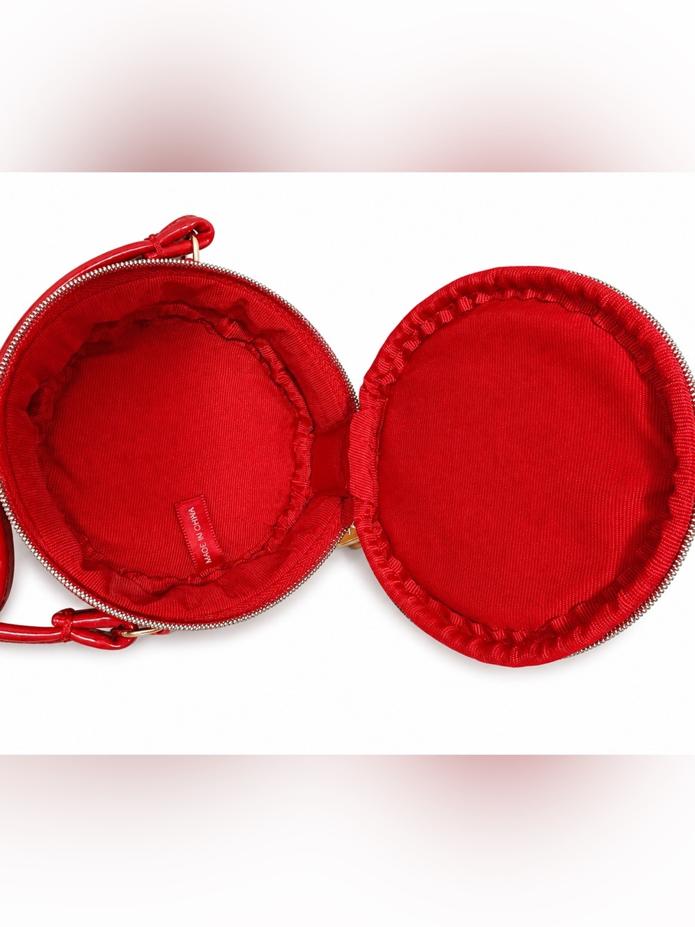 Marc Jacobs Red Patent Leather Mini Round Crossbody - Picture 4 of 5